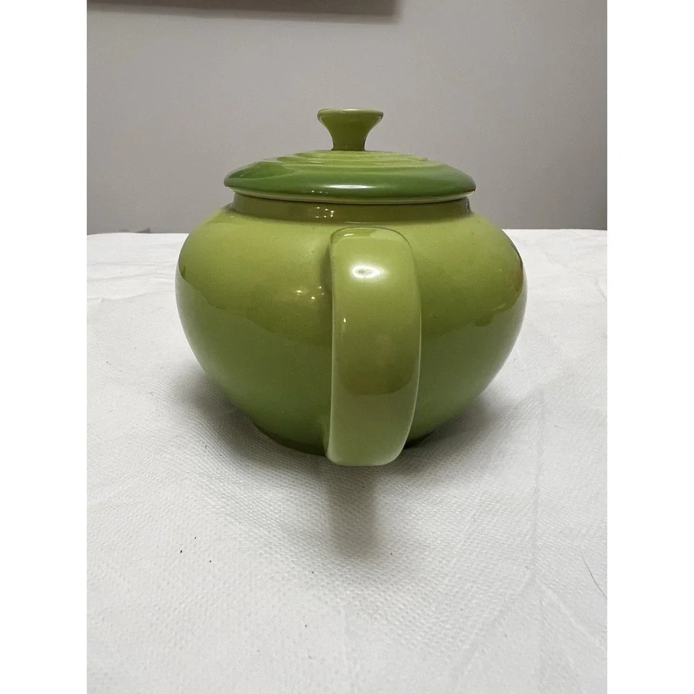 Le Creuset Palm Green Mini Teapot Infuser 3 Cup Stoneware Discontinued